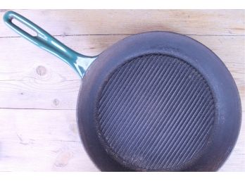 Great Green Enamel Heavy Duty Cast Iron Pan!