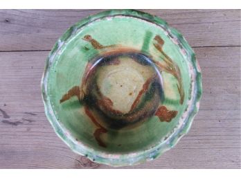 Interesting ST. JEAN DE FOS Glazed Ceramic Bowl!