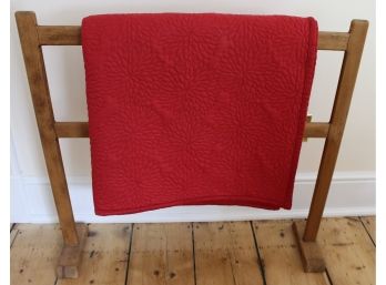 Great King Size Red Coverlet!