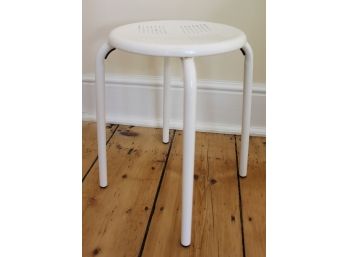 Modern White Metal Stool