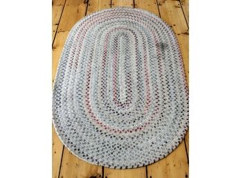 Nice Vintage Braided Oval Rug!