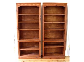 Beautiful Pair Of MASTERCRAFT Pine Book Shelves!