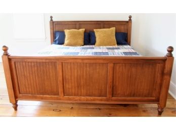 This Bed If Fit For A King, Literally! Gorgeous FARMHOUSE STYLE Walnut King Size Bed Frame!