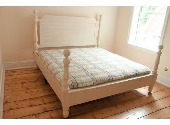 Whimsical POTTERY BARN King Size CAROLINE Bed In French White!