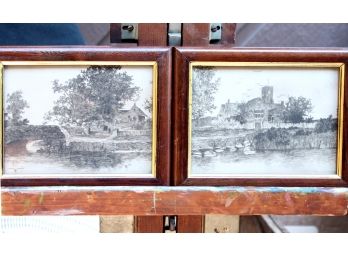 Pair Of Vintage Black & White Etchings By ERNEST CHRISTIAN ROTH (1866-1940)