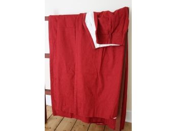 Lot Of 4 Deep Red Heavy Lined Curtain Panels!