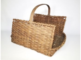 An Early American Woven Log Basket