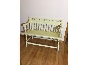 Cream Colored Solid Wood Bench
