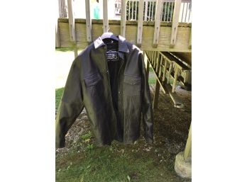 Men's Leather Shirt Jacket Size XXL