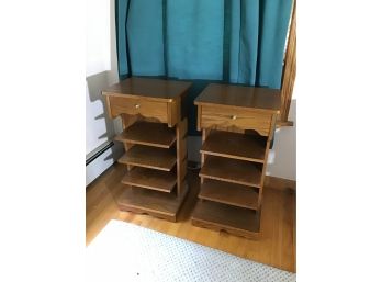Pair Of Accent Display Shelves
