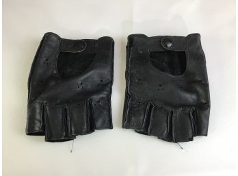 Men's Leather Half Gloves Size Medium