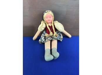 Antique Blonde Braids Doll