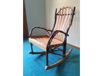 Handcrafted Adirondack Twig Rocking Chair
