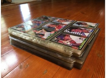 Large Baseball Card Collection In Binder Sleeves