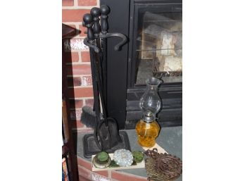 Fireplace Irons -glass Lamp -trivets