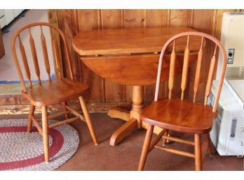 Maple Drop Leaf Table And 2 Chairs
