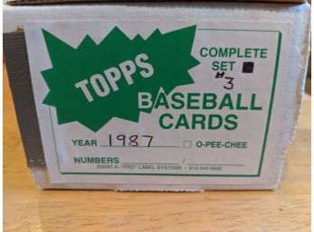 1987 Complete Topps Box Lot #2 W/ Barry Bonds, Mark McGuire, Bo Jackson & More