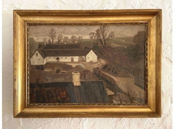 Vintage Townscape Painting