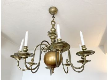 Vintage Williamsburg Style Real Candle Chandelier