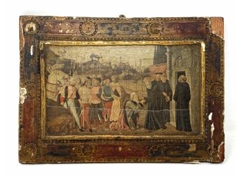 Antique Medieval Painting On Wood