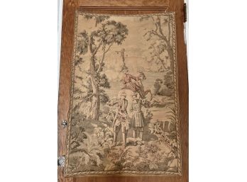Vintage Colonial Fox Hunt Embroidered Tapestry