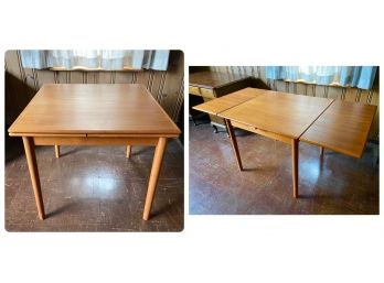 Extendable Desk/table With Self-storing Leaves, Made In Denmark