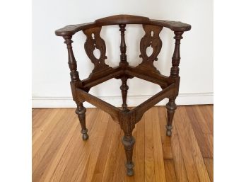 Vintage Ornate Wood Corner Chair