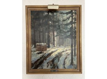 Danish Painting By Einar Thorbjørn “Rold Skov” (Rold Forest)
