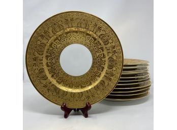 Thomas Bavaria Gold And White Dinner Plates