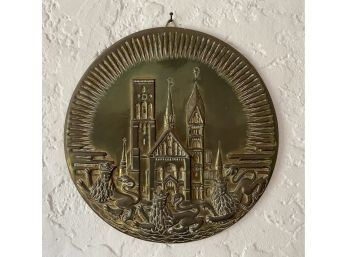 Denmark Hammered Brass Decorative Plate