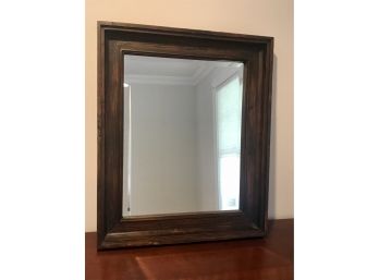 Vintage Wooden Mirror With Deep Frame