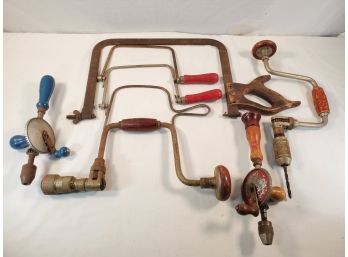 Group Of Vintage Woodworking Hand Tools Including Stanley England