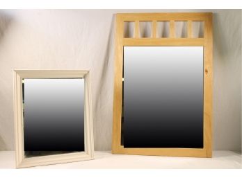 Two Framed Mirrors One Vintage & One Newer