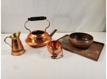 Vintage Assortment Of Copper Kitchenware