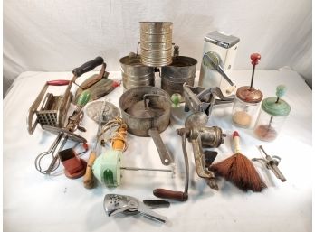 Huge Assortment Of Vintage Kitchen Handheld And Electric Appliances