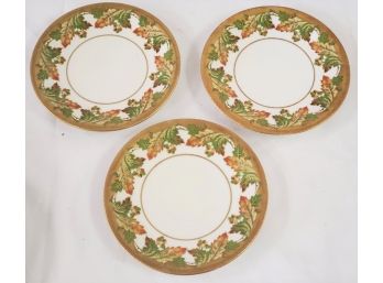 Set Of Three LS&S Limoges France Vintage Porcelain 6.25' Dessert/bread Plates