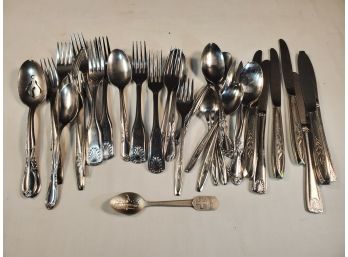 Vintage Assortment Of Stainless Steel Flatware - Partial Set