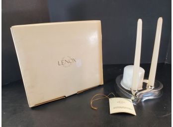 New Old Stock Heart Shaped LENOX Wedding Promises Unity Candleholder Set