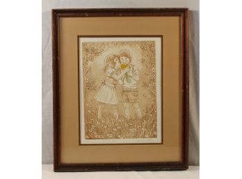 Framed And Matted Original 'just For You' Signed Mariam Ecker Numbered 63 Of 350