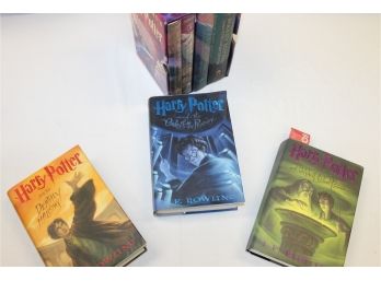 Complete Series Of Seven Harry Potter Collector Hard Cover First Addition Novels By J.k. Rowling