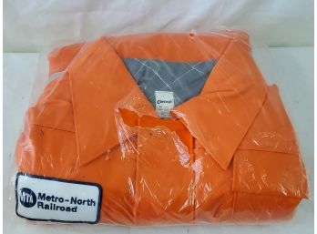 New Metro North Bright Orange Safety Jacket