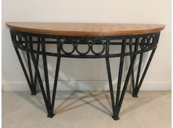 Decorative Demi Lune Wrought Iron Table