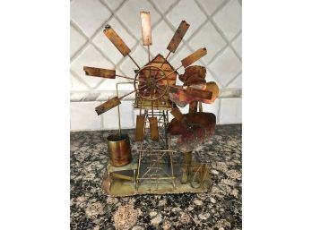 Vintage Copper Music Box Wind Mill That Plays Winds Mills Of My Mind