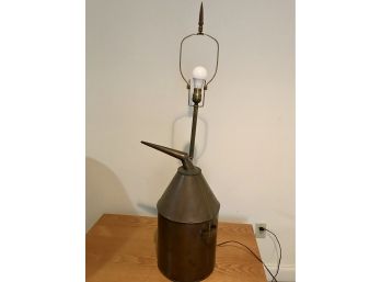 Large Vintage Copper Still Lamp