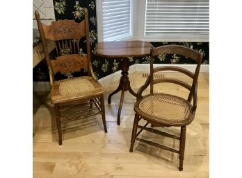 Charming Real Wood Vintage Furniture Trio