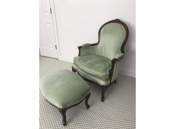 Beautiful Antique Accent Chair And Ottoman