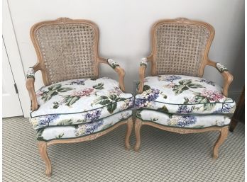 Pair Of Fabulous Floral Berger Chairs
