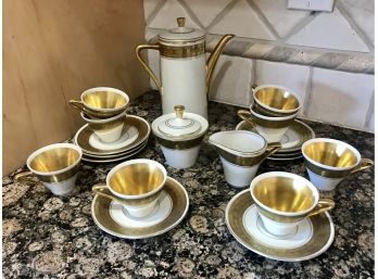 Vintage 22k Gold Trim Royal Porzellan Tea Set