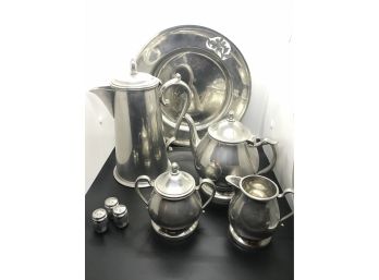 Gorgeous 8 Piece Pewter Accessory Lot