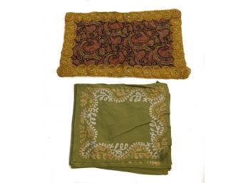 Collection Of Vintage Persian Embroidered Napkins
